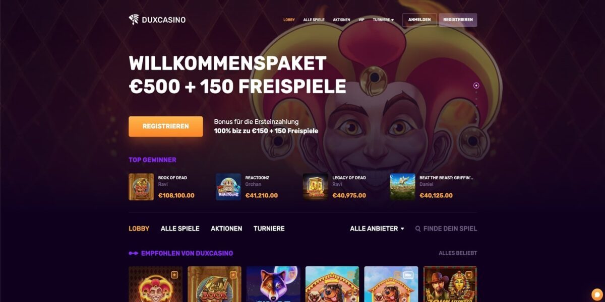 Duxcasino Bonus