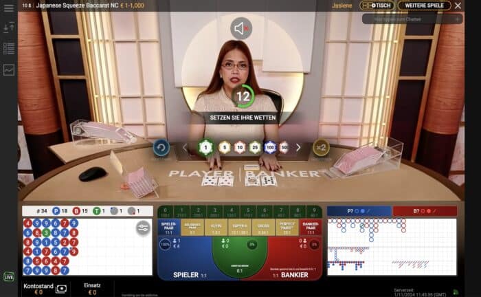 Japanese Squeeze Baccarat NC Playtech