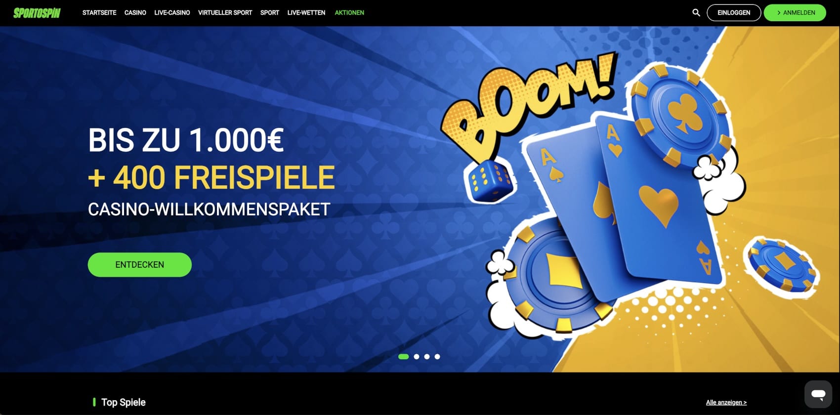 Sportospin Casino Bonus