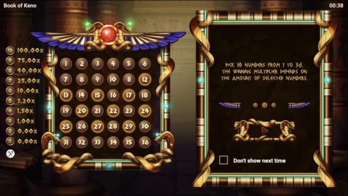 Book of Keno Evoplay