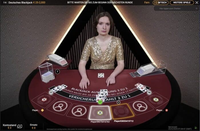 Deutsches Blackjack Live Playtech