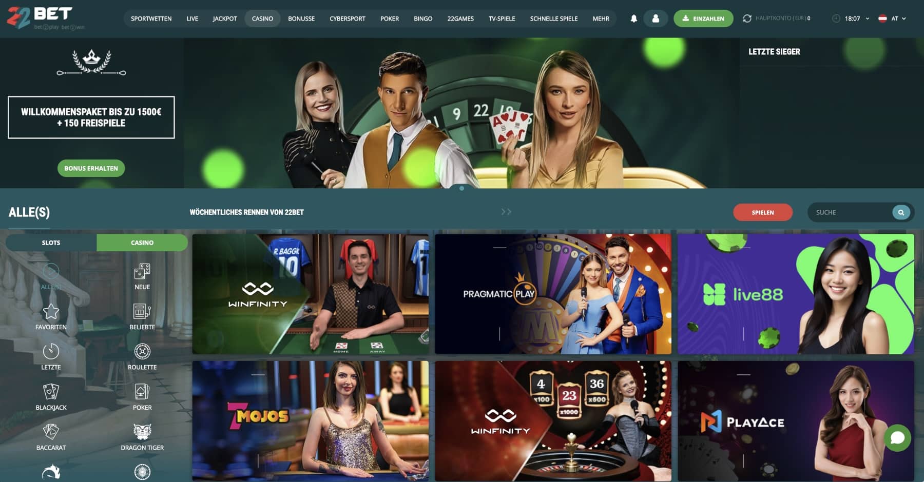 22Bet Casino Bonus