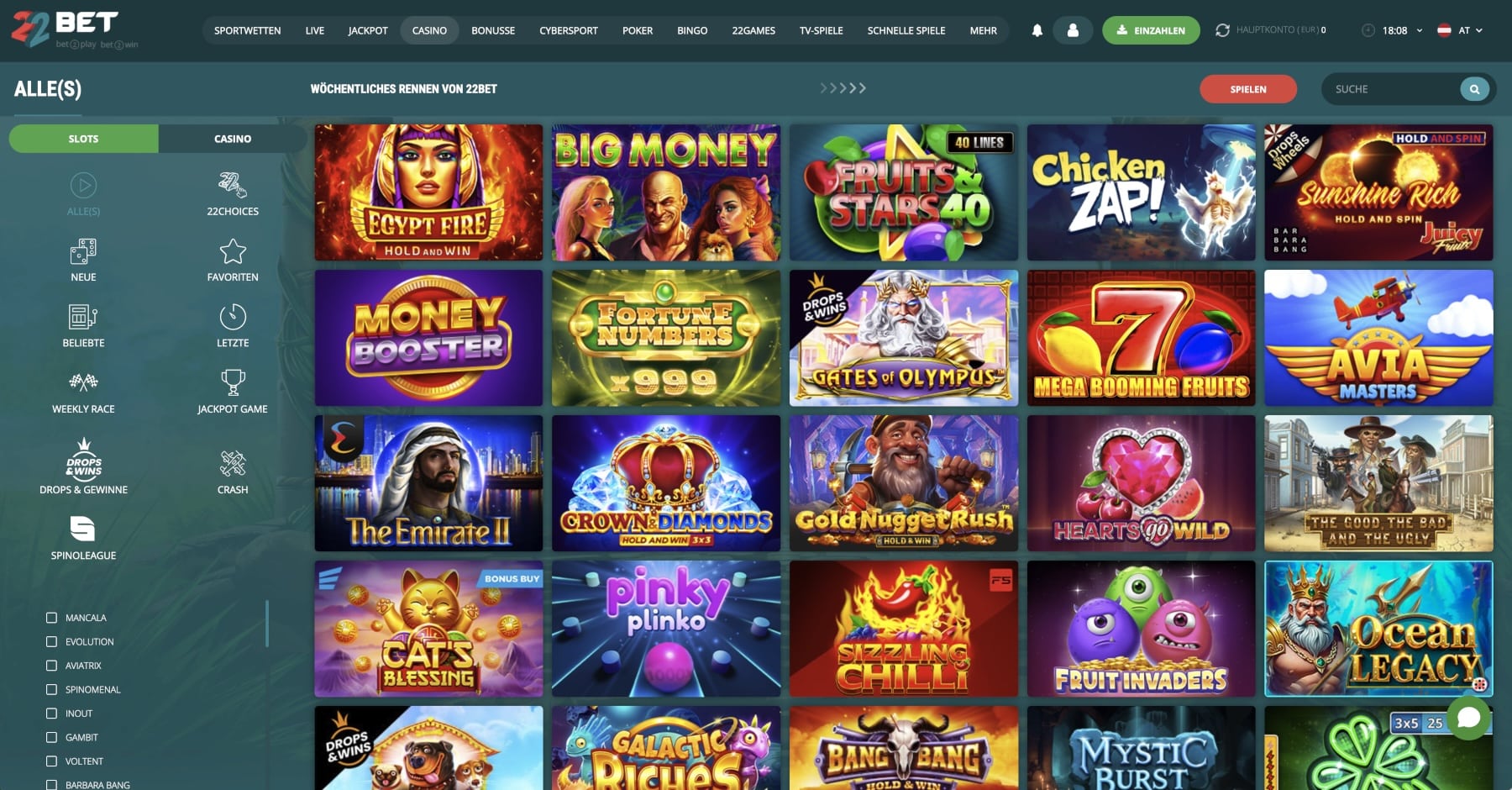 22Bet Casino Slots