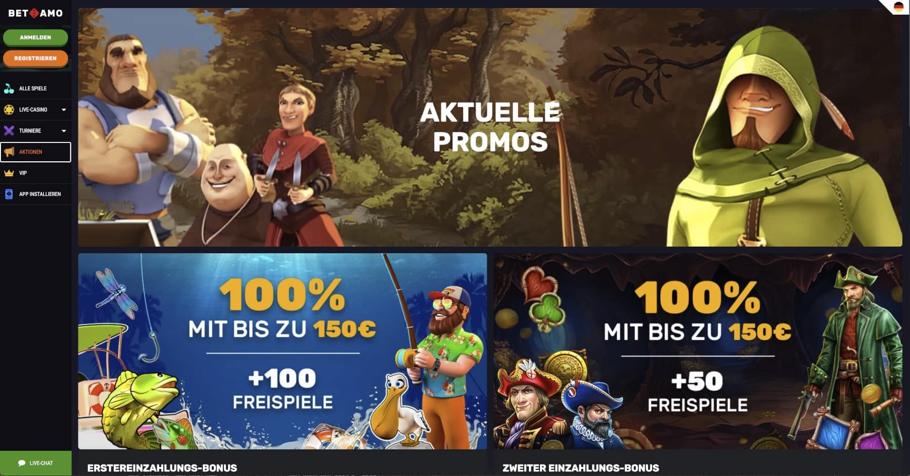 Betamo Casino Aktionen
