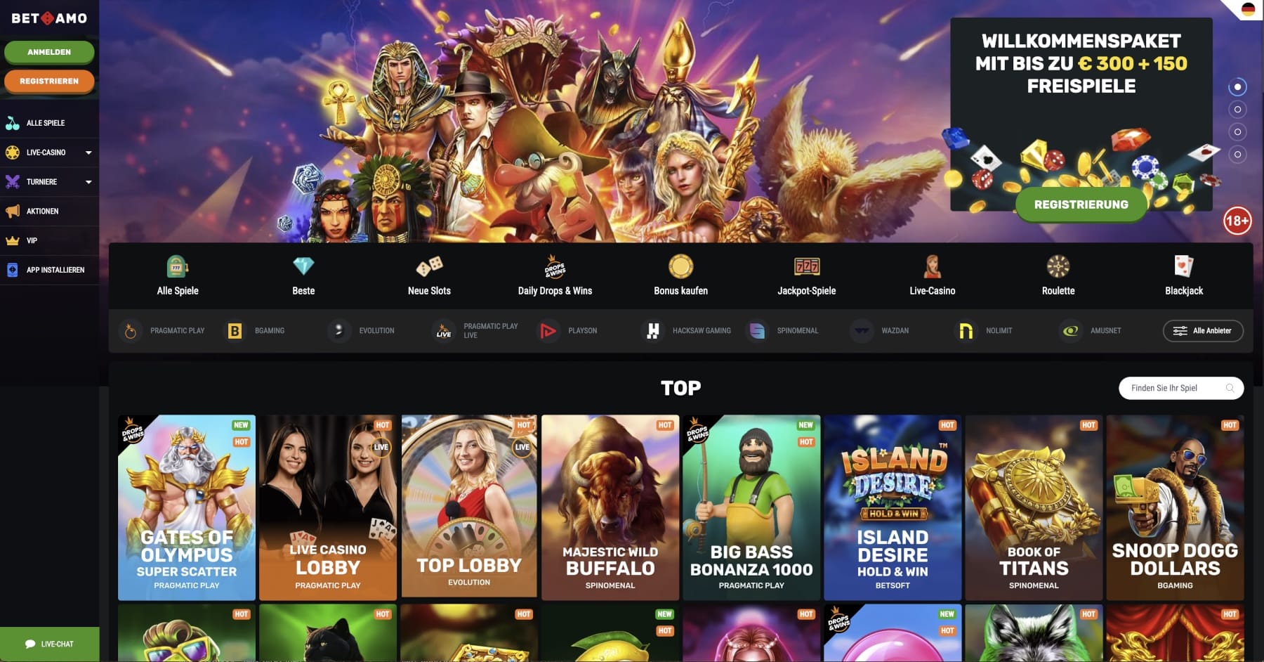 Betamo Casino Bonus