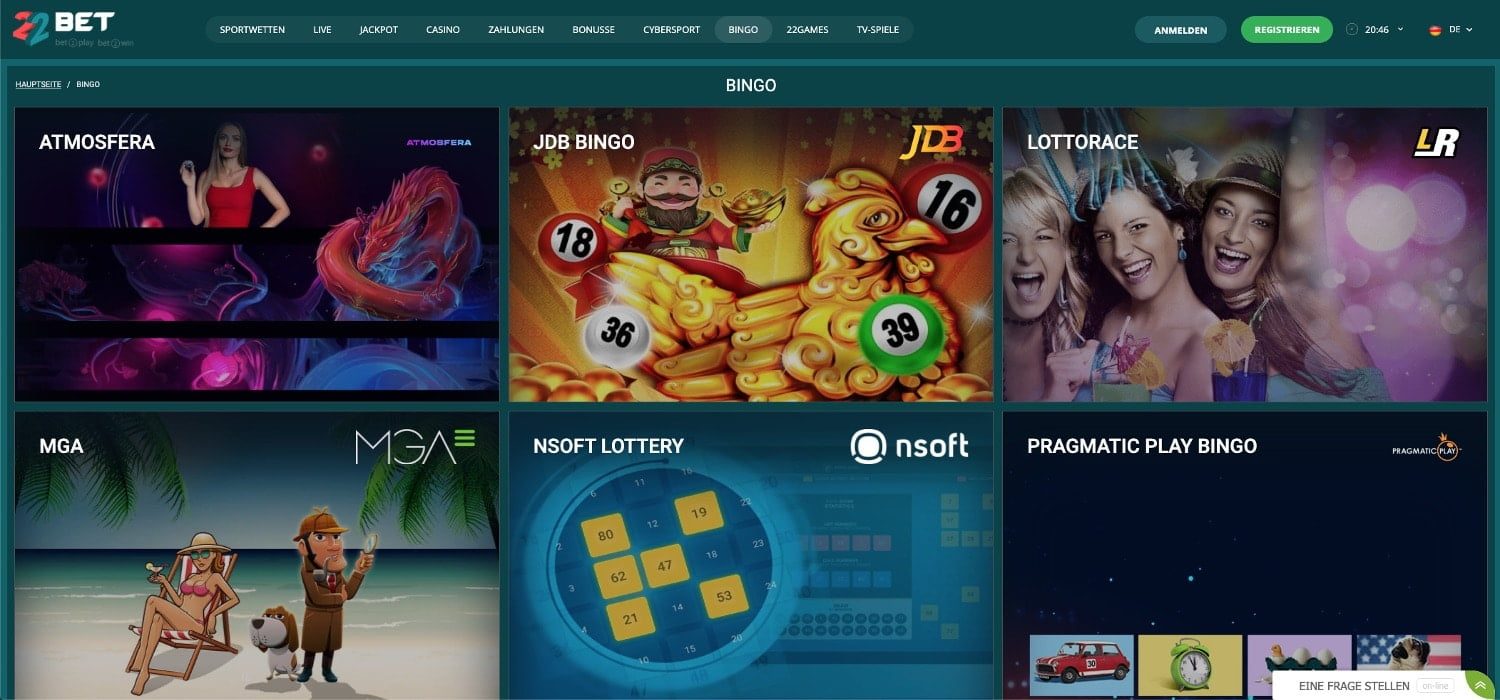 22Bet Casino Bingo